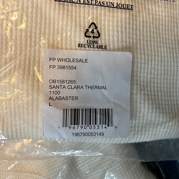 28. Free People Santa Clara Thermal in Alabaster - Picture 7 of 9